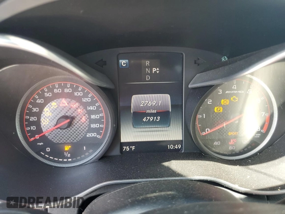 2017 Mercedes-Benz C 63 S AMG with VIN 55SWF8HB3HU186688, listed as a Copart auction lot 57299905 with 47,913 mi miles and Clean title. Bid and sale history available at DreamBid. Image 9.
