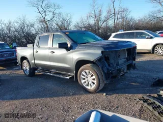 2020 Chevrolet Silverado 1500 Custom with VIN 3GCPYBEKXLG145835, listed as a IAAI auction lot 41751683 with 74,058 mi miles. Bid and sale history available at carsss.com. Image 1.