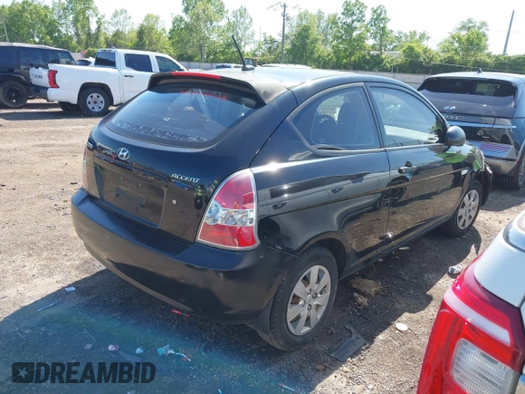2009 Hyundai Accent GS with VIN KMHCM36CX9U135525, listed as a IAAI auction lot 42231137 with 142,118 mi miles and . Bid and sale history available at DreamBid. Image 4.