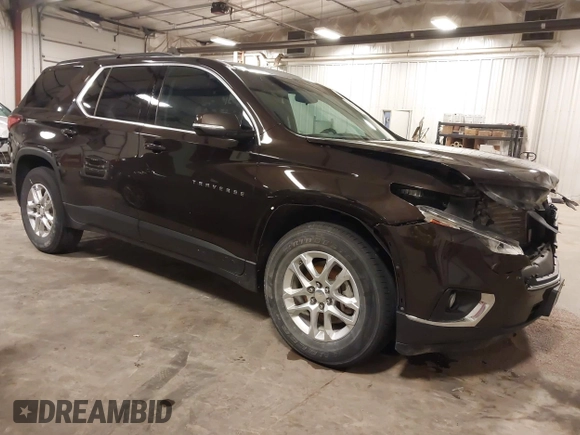 2019 Chevrolet Traverse LT Cloth z VIN 1GNERGKW1KJ158891, wystawiony jako IAAI lot #41996781 z przebiegiem 90 252 mil mil oraz . Historia ofert i sprzedaży dostępna na DreamBid. Obrazek 1.