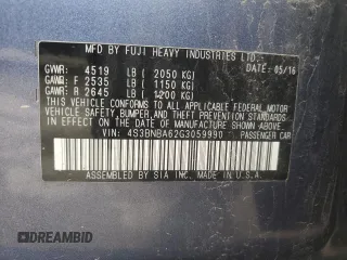 2016 Subaru Legacy 2.5i z VIN 4S3BNBA62G3059990, wystawiony jako Copart lot #54710345 z przebiegiem 135 315 mil mil oraz Czysty tytuł • Clean title. Historia ofert i sprzedaży dostępna na DreamBid. Obrazek 13.