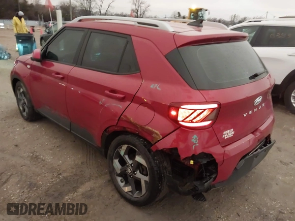 2020 Hyundai Venue SEL with VIN KMHRC8A38LU026229, listed as a IAAI auction lot 41844287 with 73,685 mi miles. Bid and sale history available at carsss.com. Image 3.