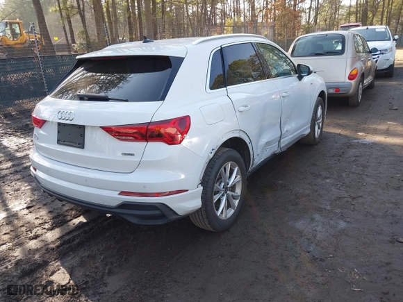 2023 Audi Q3 S line Premium with VIN WA1DECF30P1111460, listed as a IAAI auction lot 41676015 with 45,609 mi miles. Bid and sale history available at carsss.com. Image 4.