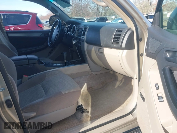 2005 Toyota 4Runner SR5 with VIN JTEBT14R350056824, listed as a IAAI auction lot 41936954 with 247,526 mi miles and . Bid and sale history available at DreamBid. Image 5.