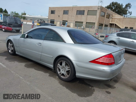 2003 Mercedes-Benz CL 5.0L with VIN WDBPJ75J23A033309, listed as a IAAI auction lot 41980289 with 174,484 mi miles. Bid and sale history available at carsss.com. Image 3.