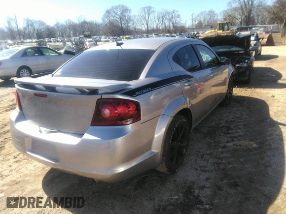 2014 Dodge Avenger SE with VIN 1C3CDZAG6EN181458, listed as a IAAI auction lot 41768889 with 181,416 mi miles and . Bid and sale history available at DreamBid. Image 4.