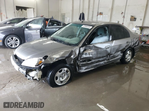 2005 Honda Civic with VIN JHMES96655S014986, listed as a Copart auction lot 53969255 with 249,499 mi miles and Salvage Title. Bid and sale history available at DreamBid. Image 1.