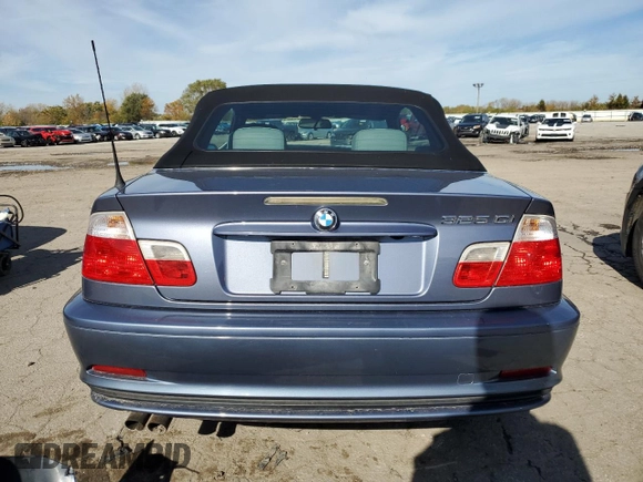 2003 BMW 3 Series 325Ci with VIN WBABS334X3PG92542, listed as a Copart auction lot 77772514 with 72,709 mi miles and Salvage Title. Bid and sale history available at carsss.com. Image 6.