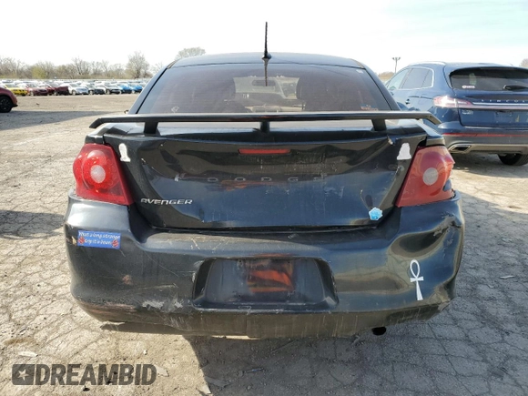 2014 Dodge Avenger SE with VIN 1C3CDZAB5EN188972, listed as a Copart auction lot 53466165 with 158,326 mi miles and Salvage Title. Bid and sale history available at DreamBid. Image 6.