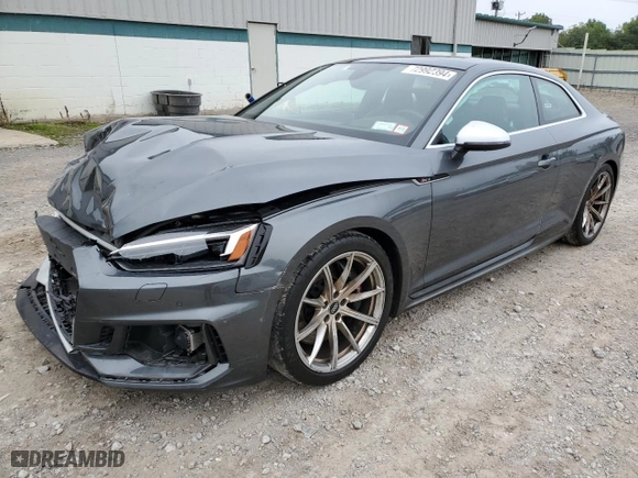 2018 Audi RS 5 Coupe with VIN WUAPWAF54JA903983, listed as a Copart auction lot 72992394 with 20,561 mi miles and Salvage Title. Bid and sale history available at carsss.com. Image 1.