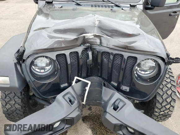 2022 Jeep Wrangler Unlimited Willys with VIN 1C4HJXDM6NW135462, listed as a Copart auction lot 53467564 with 22,028 mi miles and Non Repairable. Bid and sale history available at DreamBid. Image 11.