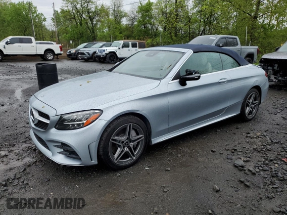 2023 Mercedes-Benz C 300 with VIN W1KWK8EB8PG117149, listed as a Copart auction lot 55835295 with 29,304 mi miles and Salvage Title. Bid and sale history available at DreamBid. Image 1.