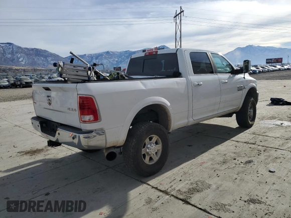 2014 Ram 2500 Laramie with VIN 3C6UR5FL3EG177142, listed as a Copart auction lot 84634854 with Not Provided miles and Salvage Title. Bid and sale history available at carsss.com. Image 3.