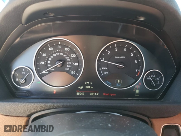 2017 BMW 3 Series 330e iPerformance with VIN WBA8E1C56HK895069, listed as a Copart auction lot 43558965 with 45,042 mi miles and Salvage Title. Bid and sale history available at carsss.com. Image 9.