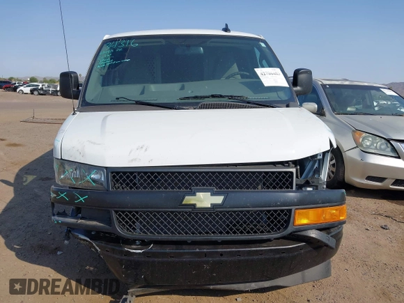 2024 Chevrolet Express Cargo with VIN 1GCWGAFP5R1282188, listed as a IAAI auction lot 42706483 with 10,116 mi miles and . Bid and sale history available at DreamBid. Image 13.