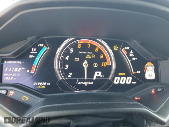 2016 Lamborghini Huracan LP 610-4 с VIN ZHWUR1ZF5GLA04553, выставлен на аукционе Copart как лот 57830675 с пробегом 15 820 миль миль и Списание • Salvage title. История ставок и продаж доступна на DreamBid. Изображение 9.