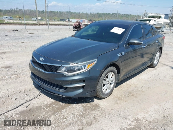 2016 Kia Optima LX with VIN 5XXGT4L36GG019499, listed as a IAAI auction lot 42036517 with 89,375 mi miles. Bid and sale history available at carsss.com. Image 2.