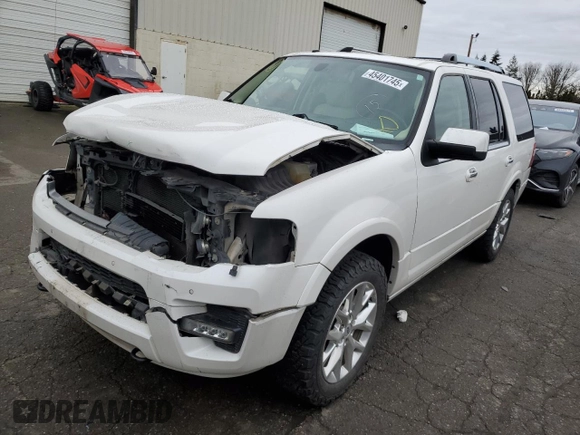 2015 Ford Expedition Limited with VIN 1FMJU2AT4FEF42061, listed as a Copart auction lot 45401745 with 216,724 mi miles and Salvage title. Bid and sale history available at DreamBid. Image 1.