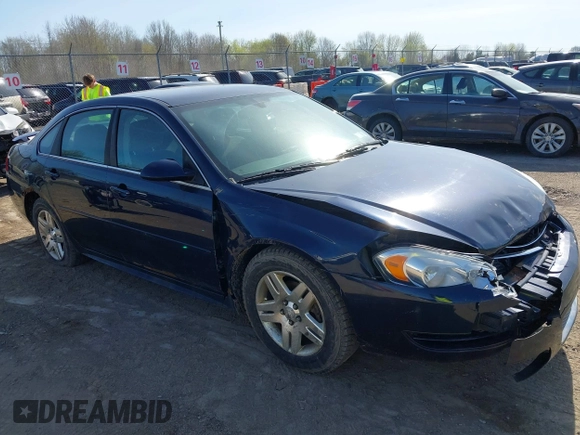 2012 Chevrolet Impala LT Retail with VIN 2G1WB5E33C1249625, listed as a IAAI auction lot 42132833 with 168,931 mi miles and . Bid and sale history available at DreamBid. Image 1.