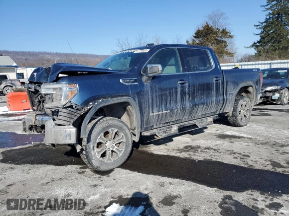 2019 GMC Sierra 1500 SLE z VIN 1GTU9BED0KZ400802, wystawiony jako Copart lot #41779505 z przebiegiem 145 627 mil mil oraz Szkoda całkowita • Salvage title. Historia ofert i sprzedaży dostępna na DreamBid. Obrazek 1.