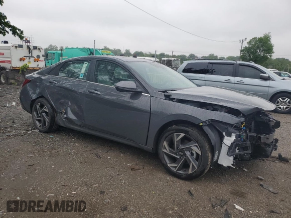 2024 Hyundai Elantra Limited z VIN KMHLP4DG7RU830399, wystawiony jako Copart lot #56535255 z przebiegiem 524 mil mil oraz Szkoda całkowita • Salvage title. Historia ofert i sprzedaży dostępna na DreamBid. Obrazek 4.
