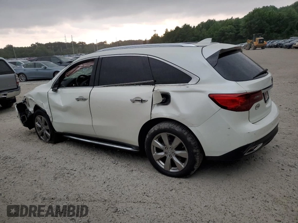 2015 Acura MDX Advance/Entertainment Pkg with VIN 5FRYD4H8XFB031323, listed as a Copart auction lot 67896484 with 0 mi miles and Non Repairable. Bid and sale history available at carsss.com. Image 2.