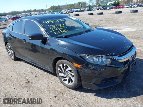 2016 Honda Civic Sedan EX with VIN 2HGFC2F76GH510507, listed as a IAAI auction lot 41915135 with 106,777 mi miles. Bid and sale history available at carsss.com. Image 1.