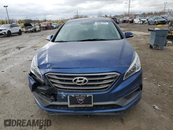 2017 Hyundai Sonata Sport with VIN 5NPE34AF9HH479847, listed as a Copart auction lot 49881475 with 62,991 mi miles and Salvage Title. Bid and sale history available at DreamBid. Image 5.