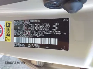 2013 Lexus RX 450h z VIN JTJZB1BA1D2006779, wystawiony jako IAAI lot #42564276 z przebiegiem 54 303 mil mil oraz . Historia ofert i sprzedaży dostępna na DreamBid. Obrazek 9.