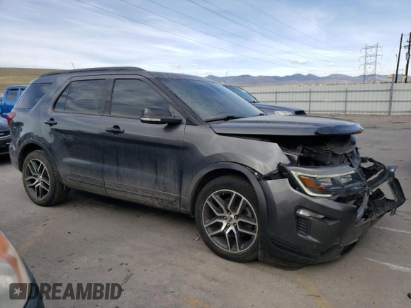 2018 Ford Explorer Sport with VIN 1FM5K8GT6JGA74154, listed as a Copart auction lot 47808035 with 61,974 mi miles and Salvage Title. Bid and sale history available at DreamBid. Image 4.