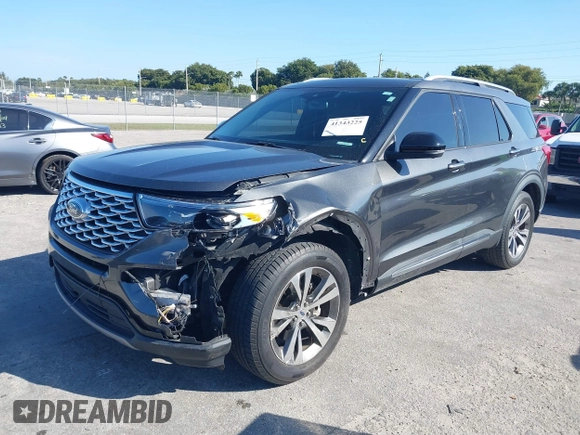 2020 Ford Explorer Platinum with VIN 1FM5K8HC4LGA48685, listed as a IAAI auction lot 41343225 with 55,459 mi miles. Bid and sale history available at carsss.com. Image 17.