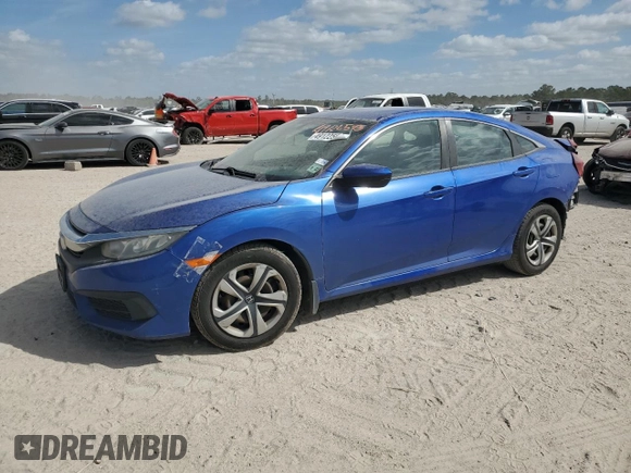 2017 Honda Civic LX with VIN 19XFC2F50HE229037, listed as a Copart auction lot 49122595 with 160,756 mi miles and Salvage Title. Bid and sale history available at DreamBid. Image 1.
