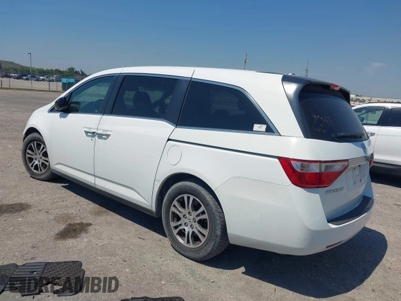 2012 Honda Odyssey EX-L with VIN 5FNRL5H61CB019215, listed as a IAAI auction lot 41837320 with 248,498 mi miles and . Bid and sale history available at DreamBid. Image 3.