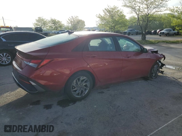 2024 Hyundai Elantra SEL with VIN KMHLM4DG6RU812131, listed as a Copart auction lot 54068065 with 30,137 mi miles and Salvage title. Bid and sale history available at DreamBid. Image 3.