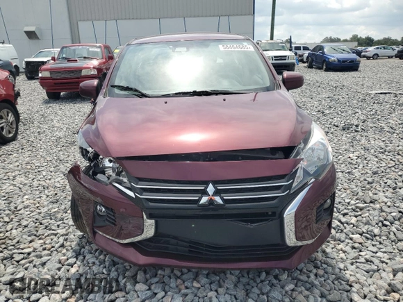 2023 Mitsubishi Mirage ES with VIN ML32FUFJ2PHF04274, listed as a Copart auction lot 58464685 with 23,627 mi miles and Salvage title. Bid and sale history available at DreamBid. Image 5.