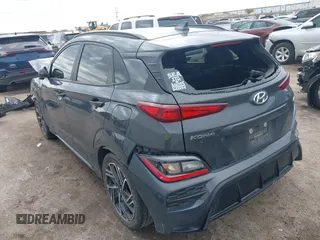 2023 Hyundai Kona N Line with VIN KM8K33A35PU994721, listed as a IAAI auction lot 41055017 with 58,933 mi miles. Bid and sale history available at carsss.com. Image 3.