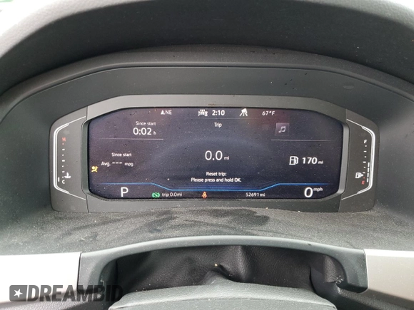 2021 Volkswagen Atlas SEL with VIN 1V2BP2CAXMC603447, listed as a Copart auction lot 50500474 with 52,691 mi miles and Salvage title. Bid and sale history available at DreamBid. Image 9.