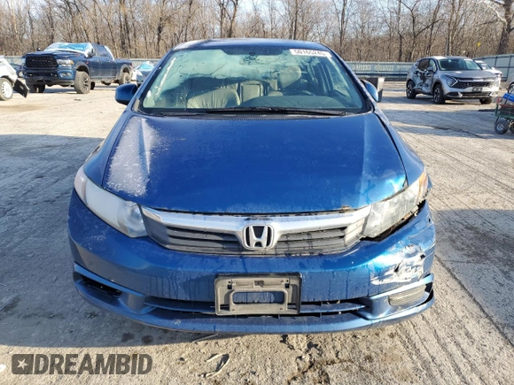 2012 Honda Civic EX-L with VIN 19XFB2F99CE324615, listed as a Copart auction lot 50165245 with 149,076 mi miles and Salvage Title. Bid and sale history available at DreamBid. Image 5.