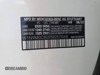 2023 Mercedes-Benz EQB 250+ z VIN W1N9M0CB0PN057068, wystawiony jako Copart lot #57245934 z przebiegiem 5 488 mil mil oraz Czysty tytuł • Clean title. Historia ofert i sprzedaży dostępna na DreamBid. Obrazek 13.
