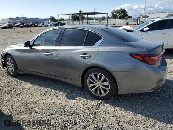 2021 Infiniti Q50 Pure with VIN JN1EV7AP5MM706121, listed as a Copart auction lot 53731965 with 76,603 mi miles and Salvage Title. Bid and sale history available at DreamBid. Image 2.