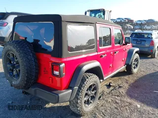 2022 Jeep Wrangler Unlimited Willys with VIN 1C4HJXDN3NW129708, listed as a IAAI auction lot 42025893 with 14,548 mi miles and . Bid and sale history available at DreamBid. Image 4.