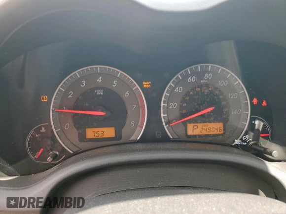 2010 Toyota Corolla with VIN 1NXBU4EEXAZ197841, listed as a Copart auction lot 63290795 with 249,046 mi miles and Salvage title. Bid and sale history available at DreamBid. Image 9.