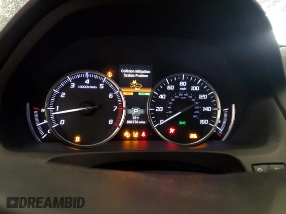 2020 Acura TLX w/Technology Pkg with VIN 19UUB2F41LA001689, listed as a Copart auction lot 41614065 with 84,736 mi miles and Salvage Title. Bid and sale history available at carsss.com. Image 9.