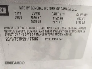 2009 Chevrolet Impala LT with VIN 2G1WT57K991177307, listed as a IAAI auction lot 42045326 with 286,424 mi miles and . Bid and sale history available at DreamBid. Image 9.