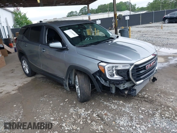 2024 GMC Terrain SLE with VIN 3GKALTEG7RL346411, listed as a IAAI auction lot 42338008 with 18,281 mi miles and . Bid and sale history available at DreamBid. Image 1.
