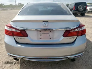 2016 Honda Accord Sport with VIN 1HGCR2F51GA052910, listed as a Copart auction lot 59615995 with 161,452 mi miles and Salvage title. Bid and sale history available at DreamBid. Image 6.