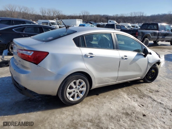 2012 Kia Rio LX with VIN KNADM4A33C6090507, listed as a Copart auction lot 88278705 with 133,077 mi miles and Salvage Title. Bid and sale history available at carsss.com. Image 3.