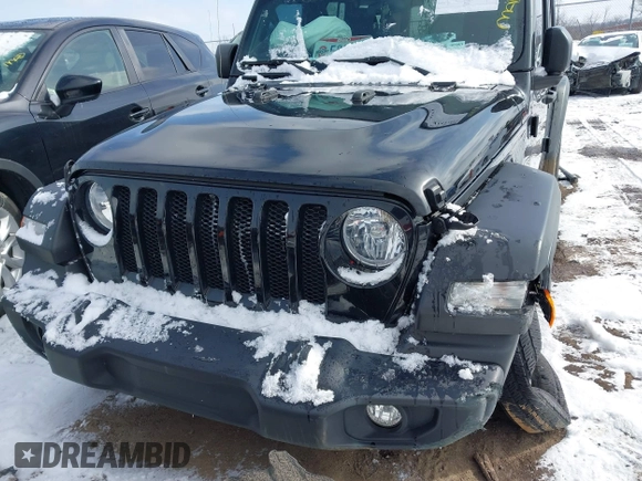 2022 Jeep Wrangler Unlimited Sport S with VIN 1C4HJXDN3NW132849, listed as a IAAI auction lot 41611023 with 47,770 mi miles. Bid and sale history available at carsss.com. Image 12.