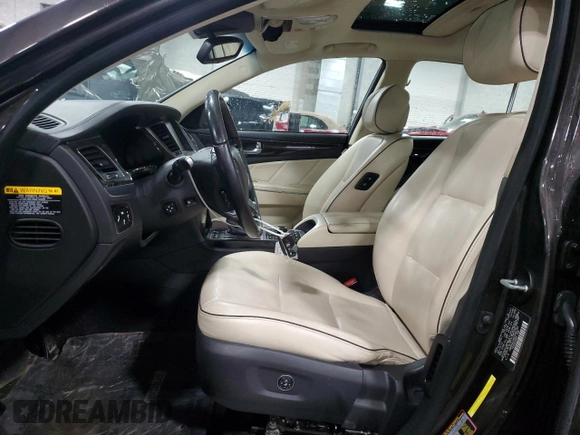 2014 Hyundai Equus Signature with VIN KMHGH4JH6EU082783, listed as a Copart auction lot 46355515 with 108,619 mi miles and Salvage Title. Bid and sale history available at DreamBid. Image 7.
