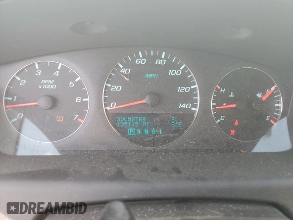 2013 Chevrolet Impala LTZ with VIN 2G1WC5E35D1173047, listed as a Copart auction lot 54965245 with 135,115 mi miles and Salvage Title. Bid and sale history available at DreamBid. Image 9.
